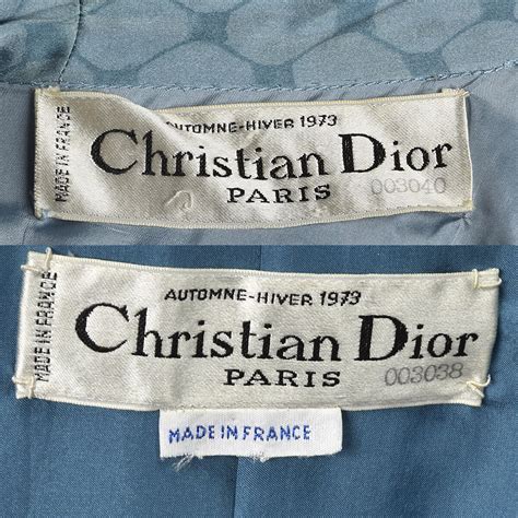 christian Dior vintage clothing labels